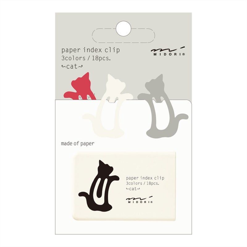 Midori Index Clip, Cat, 3 Color Assorted (43235006) - Image 1